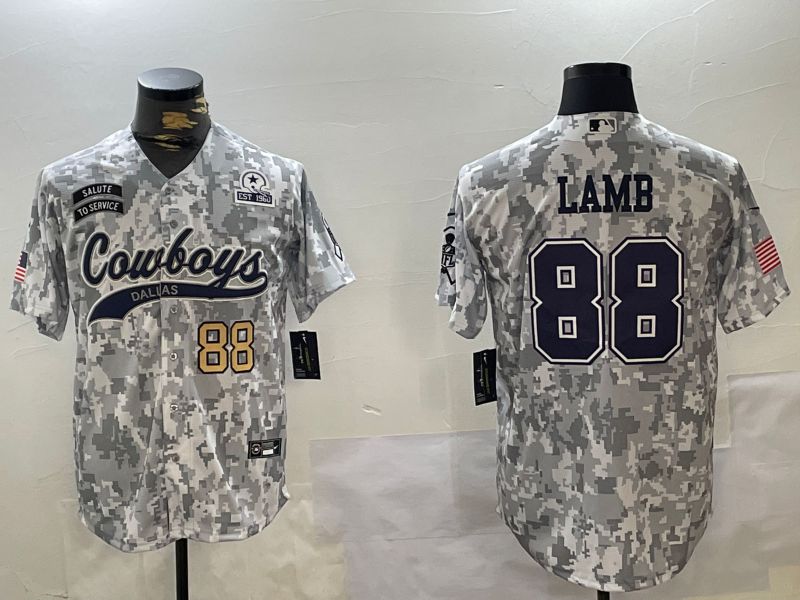 Men Dallas Cowboys #88 Lamb Nike Arctic Camo 2024 Salute to Service Limited NFL Jersey style 1->dallas cowboys->NFL Jersey